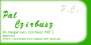 pal czirbusz business card